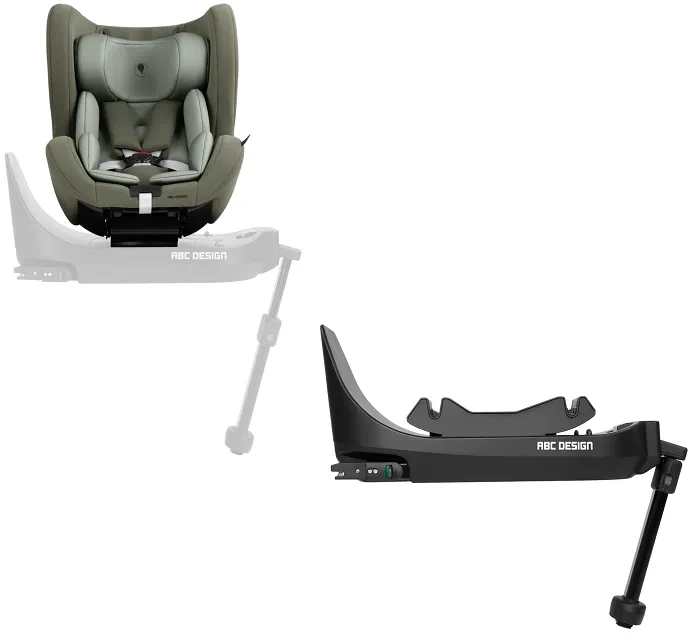 ABC DESIGN Lily i-Size - fotelik samochodowy 45-105 cm + obrotowa baza Root | Sage