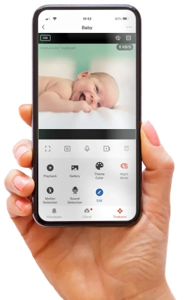 ALECTO SMARTBABY5 - niania elektroniczna Wi-Fi z kamerą | APLIKACJA