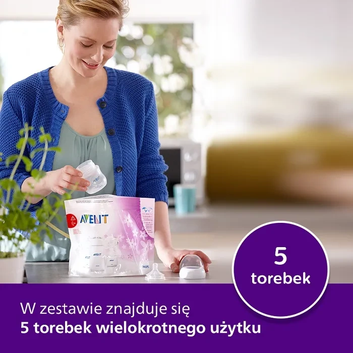 PHILIPS AVENT - woreczki do sterylizacji w kuchence mikrofalowej 5 szt.