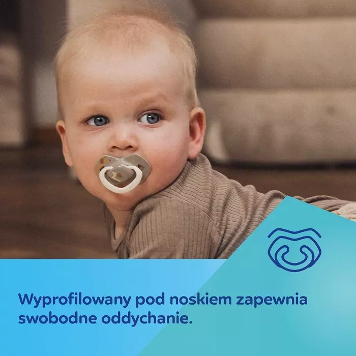 CANPOL BABIES - smoczek silikonowy Light touch 0-6m symetryczny | DOGS 2 szt.