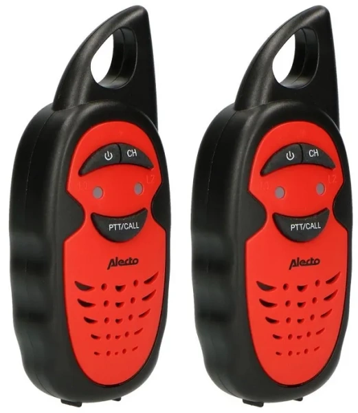 ALECTO FR-05CAMO - zestaw 2 krótkofalówek dla dzieci, zasięg do 3 km | Black/Red