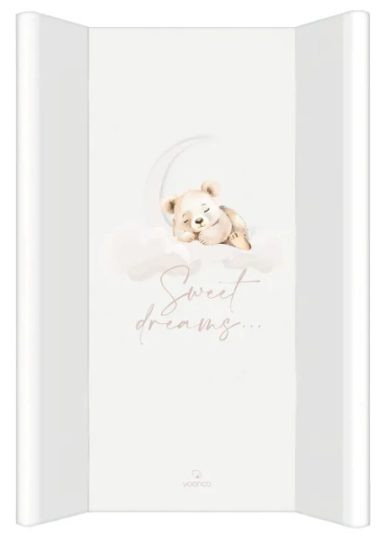 YOONCO - półkoprzewijak na kółkach biały + przewijak profilowany miękki | Miś Sweet Dreams