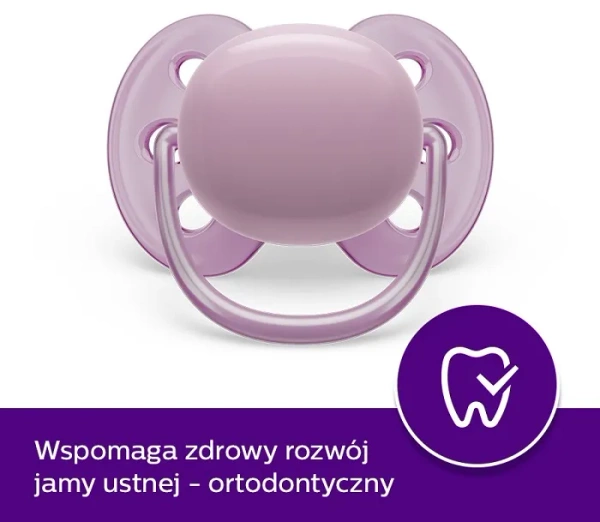PHILIPS AVENT Ultra Soft - smoczek ortodontyczny 2 szt. | 6-18 m