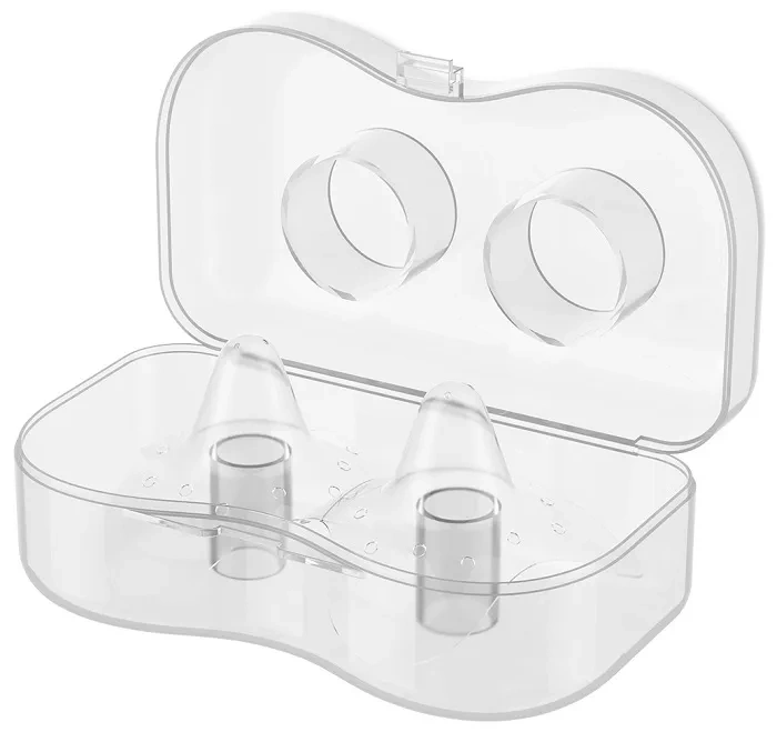 BABYONO Natural Nursing - silikonowe osłonki na piersi w etui | S