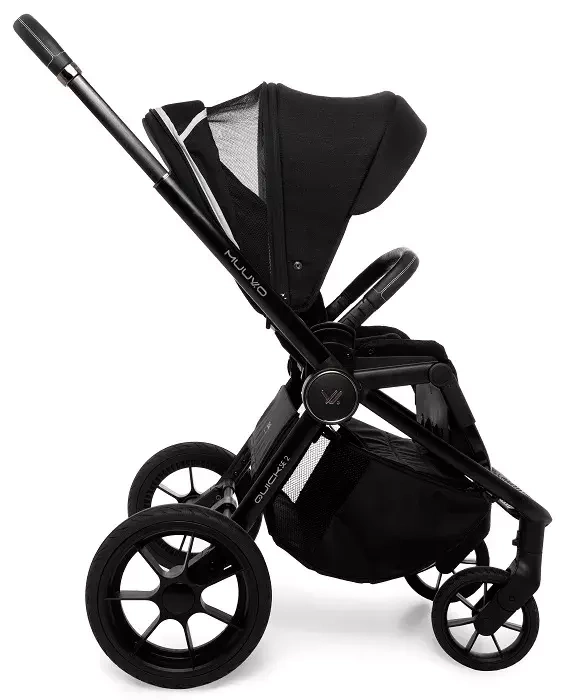 MUUVO Quick SE 2 - wózek wielofunkcyjny, zestaw 2w1 | Chromium Black (+ ADAPTERY)