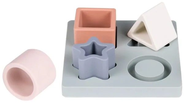 NATTOU - silikonowa układanka sensoryczna sorter | Szara