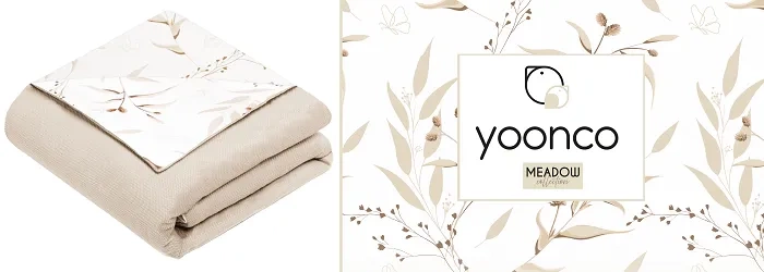 YOONCO - dwustronny kocyk kołderka 80x100 cm | Meadow