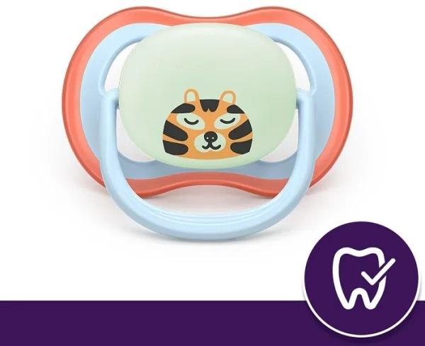 PHILIPS AVENT Ultra Air Nighttime - smoczek ortodontyczny 2 szt. | 0-6 m