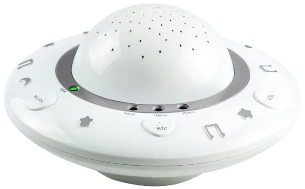 ALECTO BC-125GS - projektor nocnego nieba z czujnikiem dźwięku i kołysankami | Szary