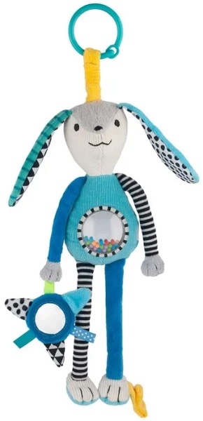 CANPOL BABIES - pluszowa zabawka z grzechotką i lusterkiem | Niebieska
