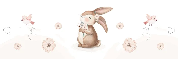 YOONCO - przewijak na łóżeczko 120x60 cm | Króliczek