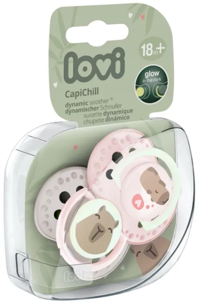 LOVI CapiChill - 2 x smoczek silikonowy dynamiczny 18 m+ | Girl