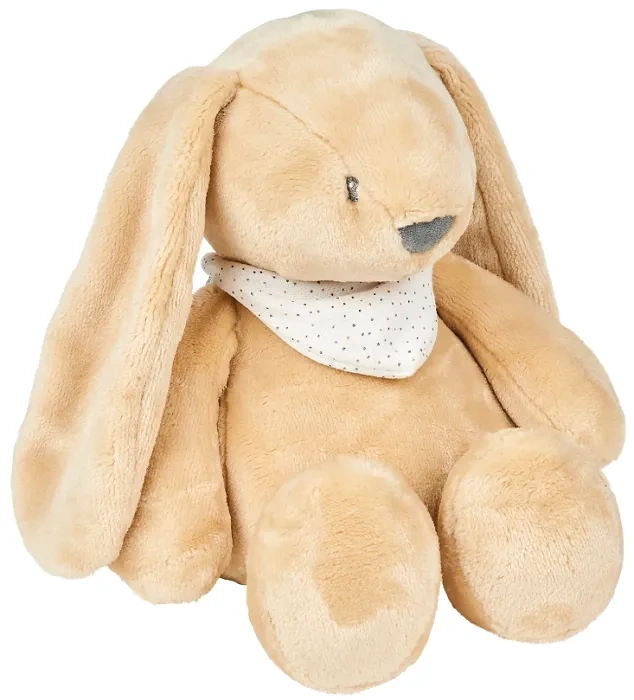 NATTOU Sleepy Bunny - maskotka muzyczna ze światłem i czujnikiem płaczu 4w1 | Brązowa