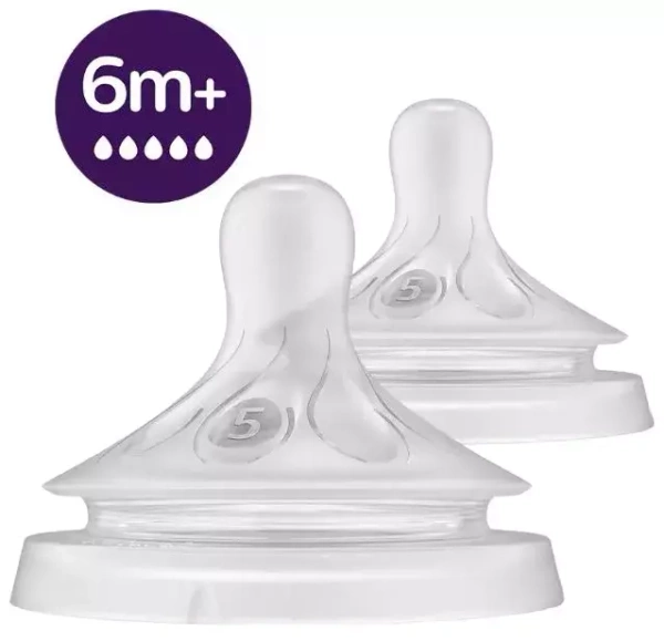 PHILIPS AVENT Natural Response - responsywny smoczek do butelki 2 szt. | 6 m+