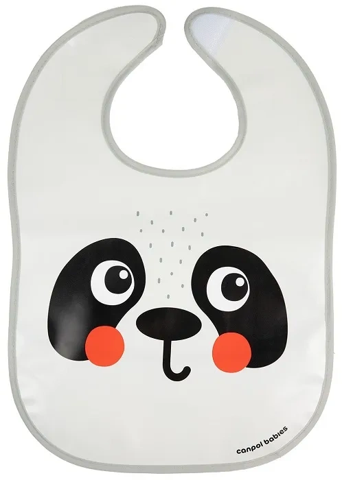 CANPOL BABIES BabiesBoo - śliniak zmywalny z kieszenią | Panda