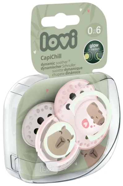 LOVI CapiChill - 2 x smoczek silikonowy dynamiczny 0-6 m | Girl