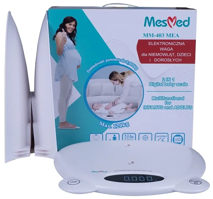 MESMED - elektroniczna waga dla niemowląt, dzieci i dorosłych | Mea
