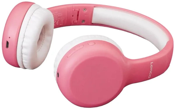 LENCO HPB-110PK - bezprzewodowe słuchawki Bluetooth z naklejkami dla dzieci  | Różowe