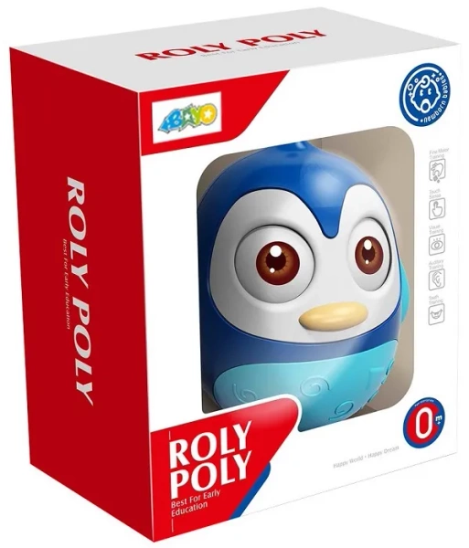 BABY MIX - zabawka wańka wstańka Pingwin | Niebieska