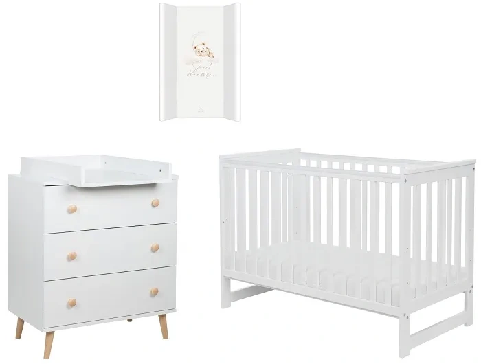 yoonco iwi łóżeczko dziecięce niemowlęce + komoda