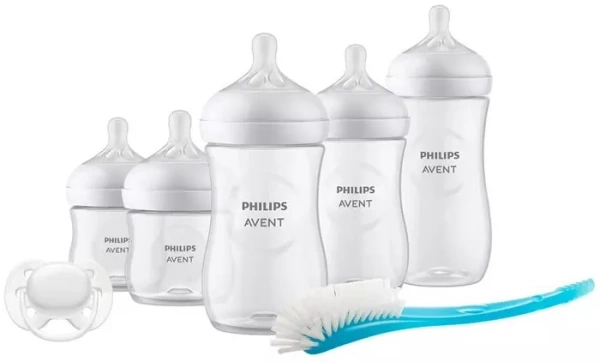 PHILIPS AVENT Natural Response - zestaw: 5 butelek + smoczek + szczotka | 0 m+