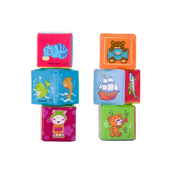 CANPOL BABIES - miękka kostka edukacyjna 6szt.