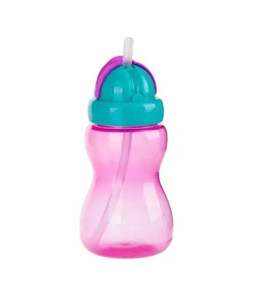 CANPOL BABIES - bidon ze składaną rurką silikonową 270ml | Różowy