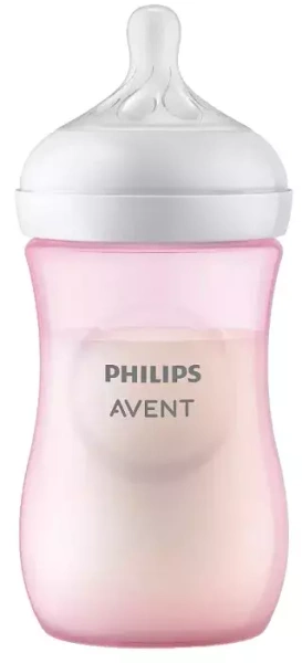 PHILIPS AVENT Natural Response - responsywna butelka antykolkowa 260 ml PINK | 1 m+
