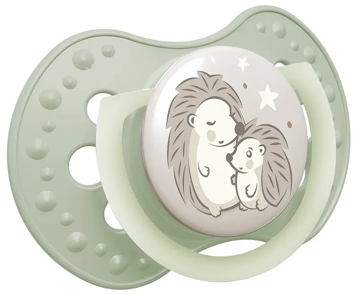 LOVI Night&Day - 2 x smoczek silikonowy dynamiczny 18 m+ | Hedgehog
