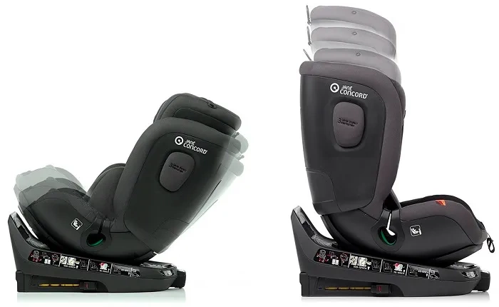 JANE CONCORD iTourer - obrotowy fotelik samochodowy 360º, 40-125 cm | Mars Gray