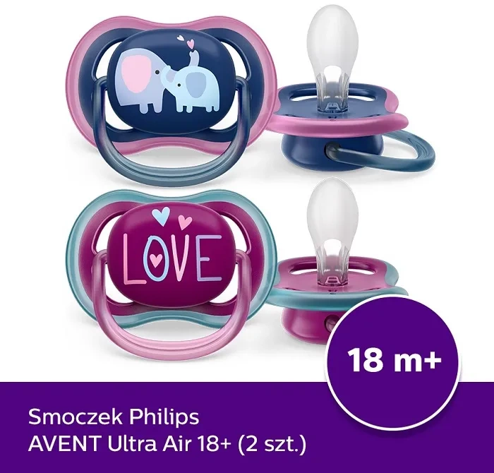 PHILIPS AVENT Ultra Air - smoczek ortodontyczny 2 szt. | 18 m+