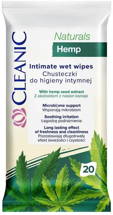 cleanic natural hemp chuteczki do higieny intymnej