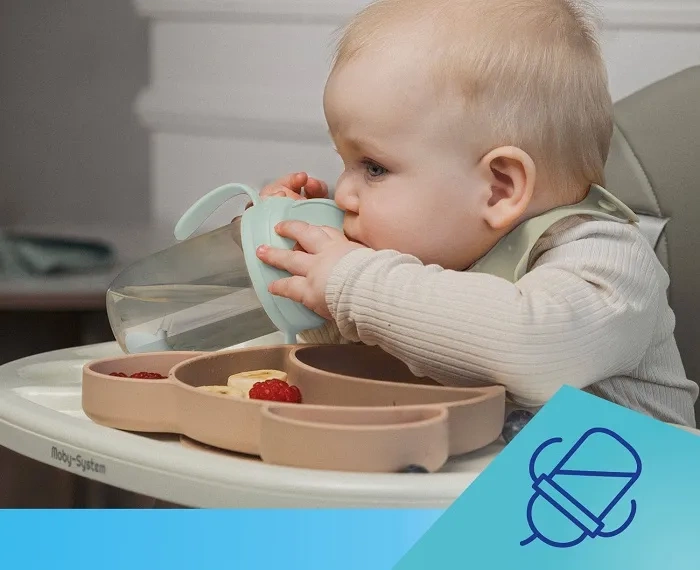 CANPOL BABIES - kubek niekapek z rurką i odważnikiem 270 ml | Kremowy