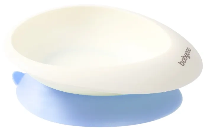 BABYONO - miseczka z przyssawką i łyżeczką | Niebieska