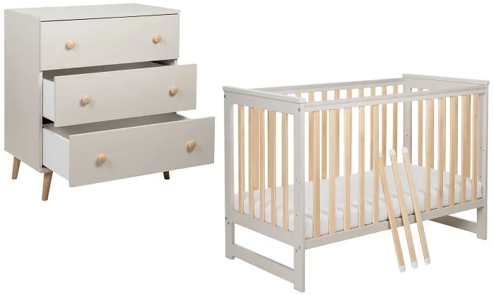 yoonco iwi łóżeczko dla niemowlaka i komoda do przewijania