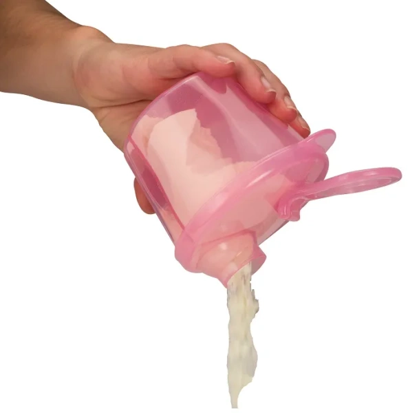 DR BROWN'S - 3-komorowy pojemnik na mleko w proszku | Różowy