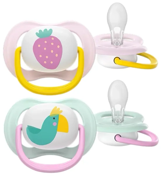PHILIPS AVENT Ultra Air Happy - smoczek ortodontyczny 2 szt. | 0-6 m