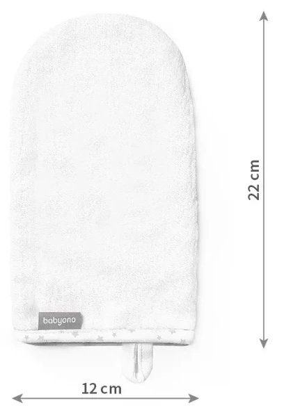 BABYONO Natural Bamboo - bambusowa myjka kąpielowa z zawieszką | Biała