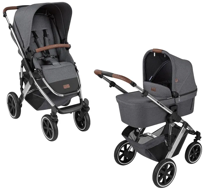 ABC DESIGN Salsa 4 Air - wózek wielofunkcyjny, zestaw 2w1 + okrycie na nóżki | Asphalt