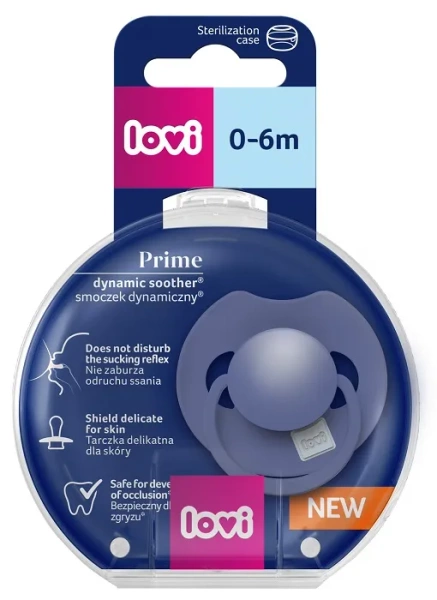 LOVI Prime - smoczek silikonowy dynamiczny 0-6 m | Blue