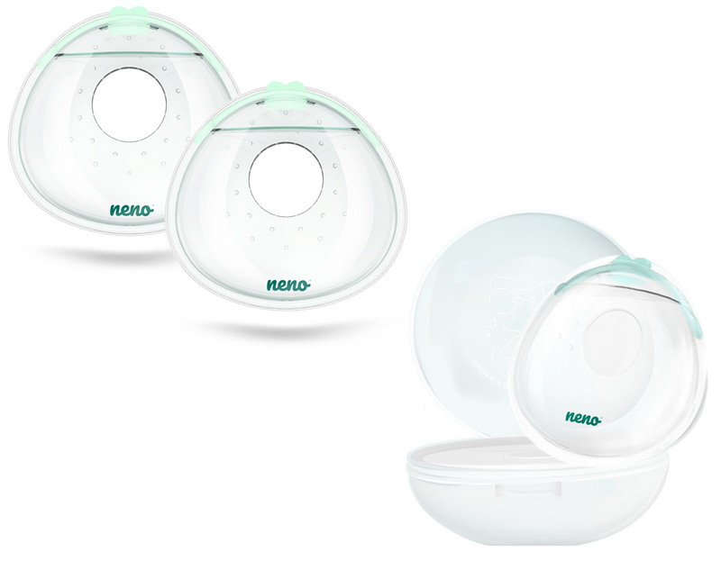 NENO Claro/Bottle 300 - 2 kolektory na mleko do biustonosza + butelka do karmienia i nauki picia ze smoczkiem 300 ml
