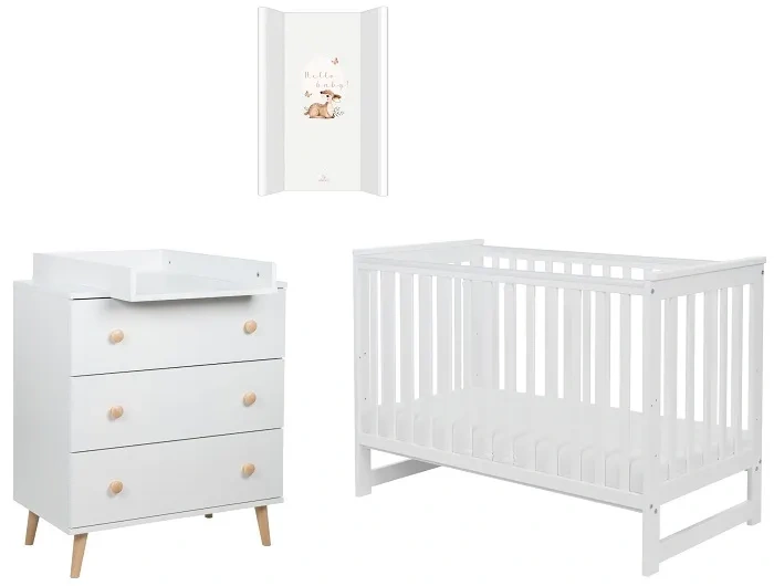 yoonco iwi łóżeczko dziecięce niemowlęce + komoda