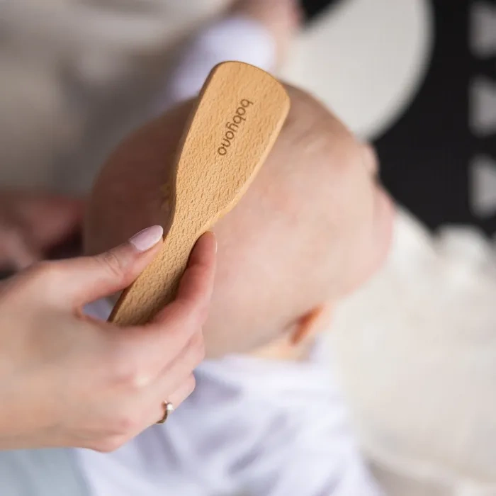 BABYONO - szczotka z naturalnego włosia | średnio miękka