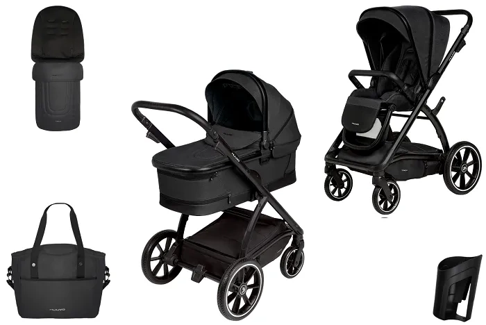 MUUVO Trick - wózek wielofunkcyjny, zestaw 2w1 | Jet Black