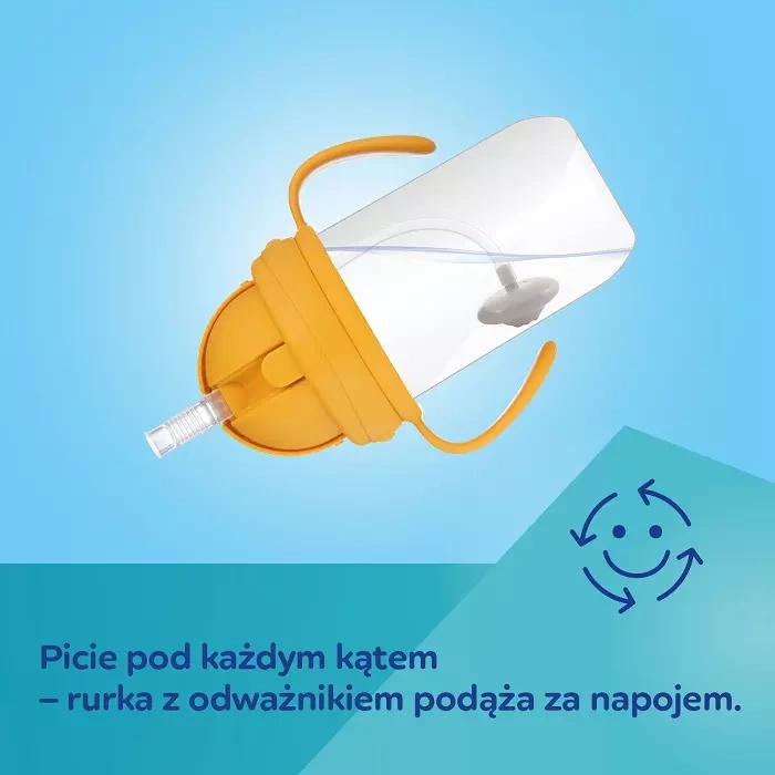 CANPOL BABIES - kubek niekapek z rurką i odważnikiem 270 ml | BabiesBoo gepard