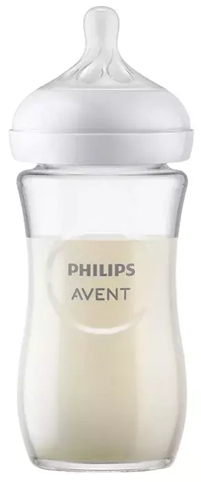 PHILIPS AVENT Natural Response - szklana butelka antykolkowa 240 ml | 1 m+