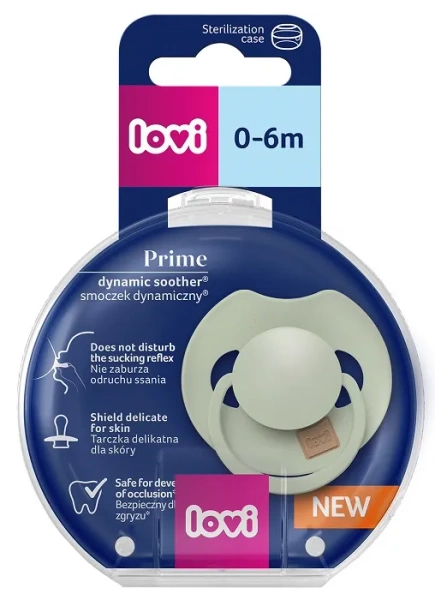 LOVI Prime - smoczek silikonowy dynamiczny 0-6 m | Pistachio