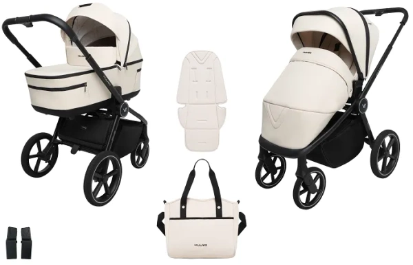 MUUVO Five - wózek wielofunkcyjny, zestaw 2w1 | Desert Sand (+ ADAPTERY)