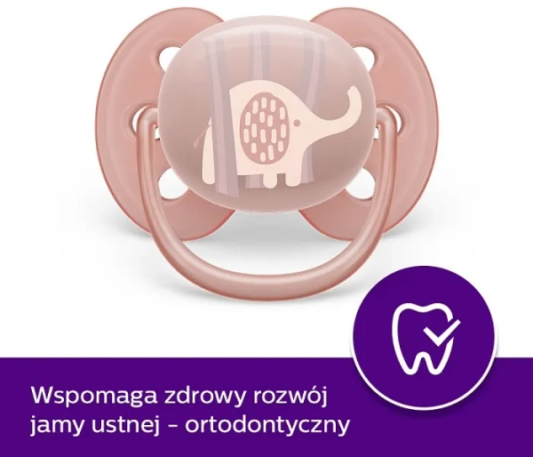 PHILIPS AVENT Ultra Soft - smoczek ortodontyczny 2 szt. | 0-6 m