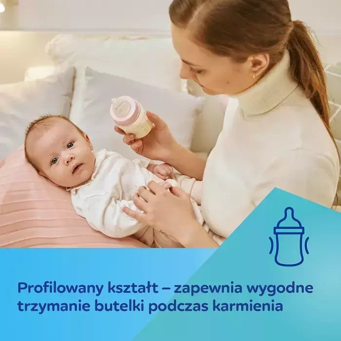 CANPOL BABIES - butelka szeroka antykolkowa 240 ml PP EasyStart | ROYAL BABY różowa